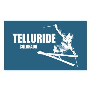 Telluride Colorado Skier Rectangular Sticker