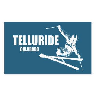 Telluride Colorado Skier Rectangular Sticker