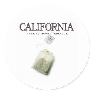 Temecula California Tea Party Classic Round Sticker