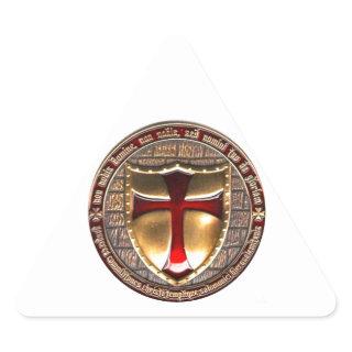 TEMPLAR COIN. TRIANGLE STICKER