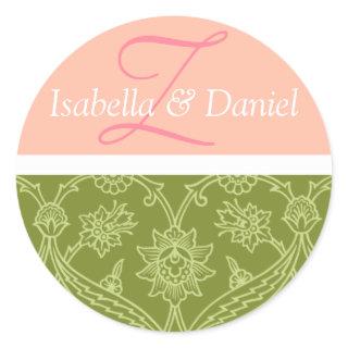 Template Monogram Stickers For Envelopes