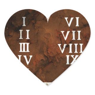 Ten Commandments Heart Sticker