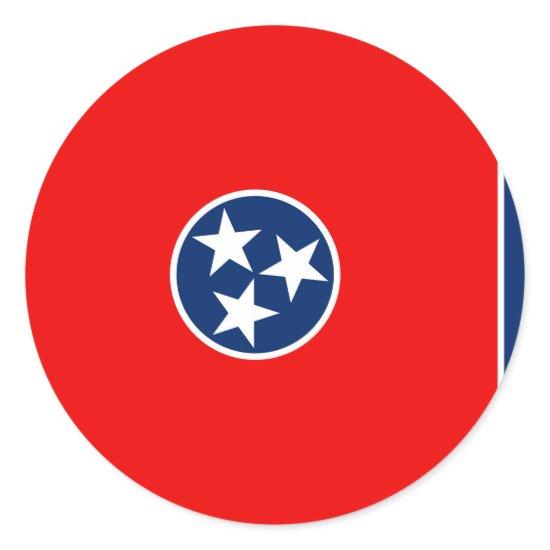 Tennessee State Flag Design Classic Round Sticker
