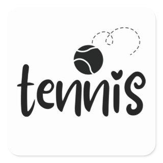 Tennis ball. square sticker