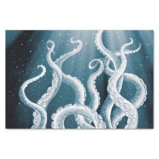 Tentacles Galaxy Blue Moon Rays Tissue Paper