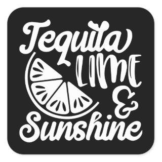 Tequila Sticker,Fiesta Party Sticker,Cinco De Mayo Square Sticker