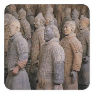 Terra Cotta warriors in Emperor Qin Shihuang's Square Sticker