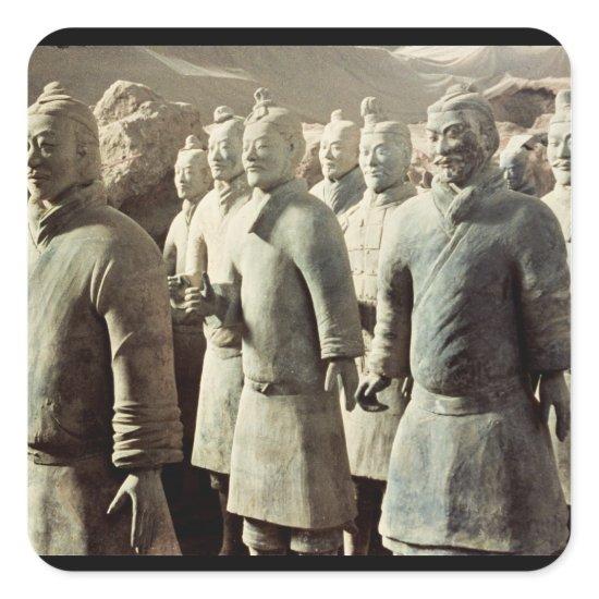 Terracotta Army, Qin Dynasty, 210 BC; warriors Square Sticker