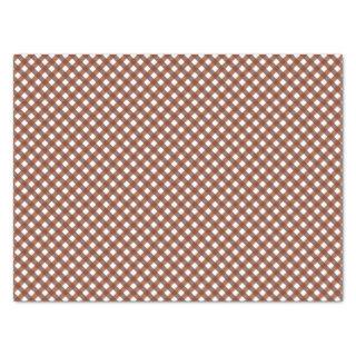 Terracotta Gingham Patterned    Tissue Paper