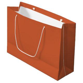 Terracotta Orange Solid Color Warm & Earthy Design Large Gift Bag
