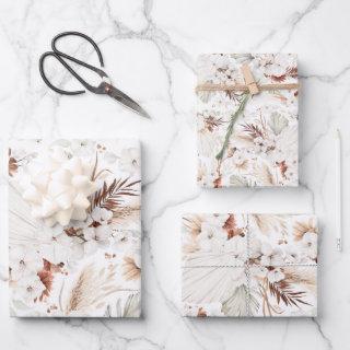 Terracotta White Flowers Botanical Boho Elegant  Sheets