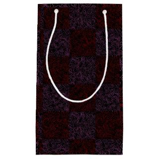 Terrain Pattern Red 01x4B Black BG Small Gift Bag