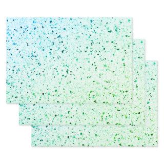 Terrazzo Elegant Teal Blue Green Retro  Sheets