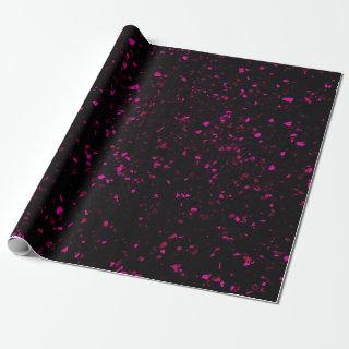 Terrazzo Retro Black Hot Pink Vintage Pattern