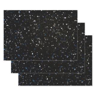 Terrazzo Retro Black White Blue Vintage Pattern  Sheets