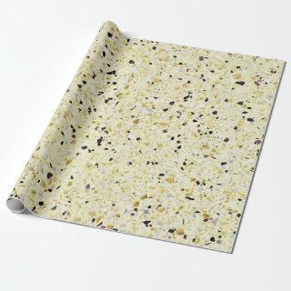 Terrazzo Retro Gold Yellow Black Vintage Pattern