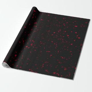 Terrazzo Retro Red Black Elegant Vintage Pattern