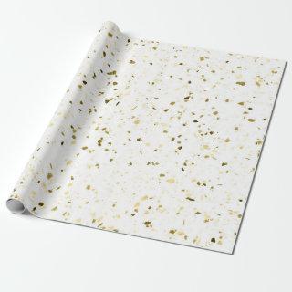 Terrazzo Retro White Brown Green Vintage Pattern