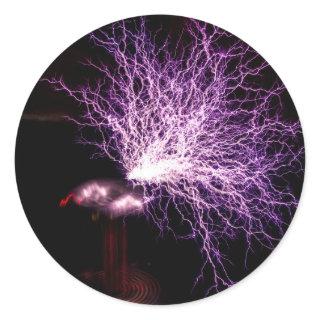 Tesla Coil Plasma Classic Round Sticker