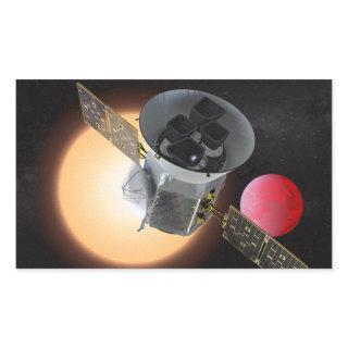 TESS Planet Hunter Spacecraft Rectangular Sticker