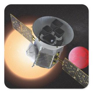 TESS Planet Hunter Spacecraft Square Sticker