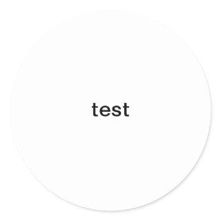 test classic round sticker