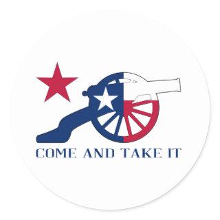 Texan Cannon Come And Take It Classic Round Sticker