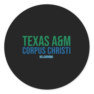 Texas Am-Corpus Christi Tamucc Islanders Stacked Classic Round Sticker