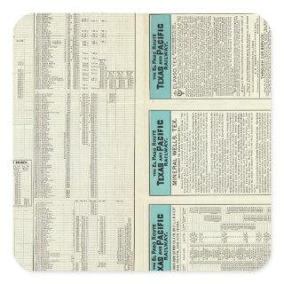 Texas and Pacific Railway Square Sticker