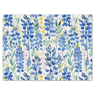 Texas Bluebonnet Wildflower Pattern Tissue Paper