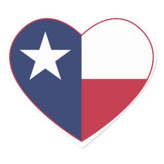 Texas Flag Heart Heart Sticker