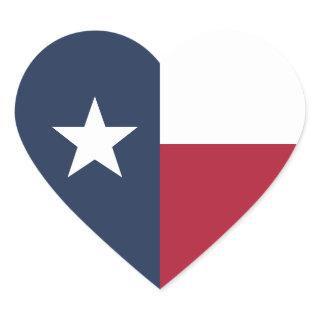 Texas Flag Heart Sticker