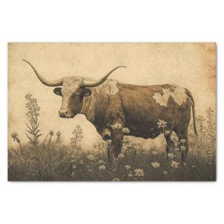 Texas Longhorn Tissue Paper