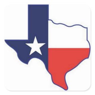 TEXAS MAP SQUARE STICKER