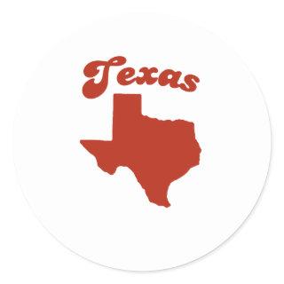 TEXAS Red State Classic Round Sticker