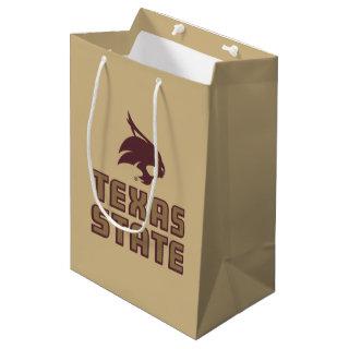 Texas State and Supercat Medium Gift Bag