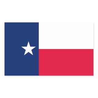 Texas State Flag Design Rectangular Sticker