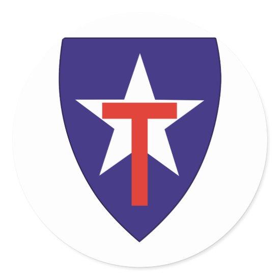 Texas State Guard Classic Round Sticker