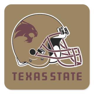 Texas State Helmet Logo Square Sticker