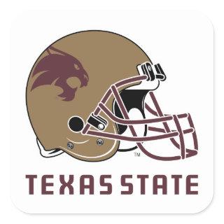 Texas State Helmet Logo Square Sticker