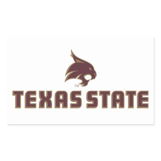 Texas State Supercat Logo Rectangular Sticker