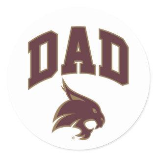 Texas State University Dad Classic Round Sticker