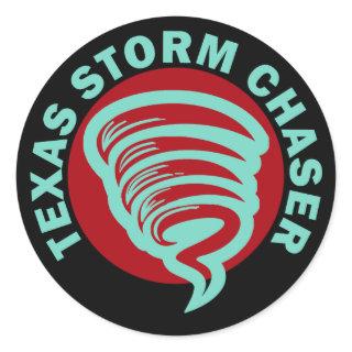 Texas Storm Chaser Classic Round Sticker