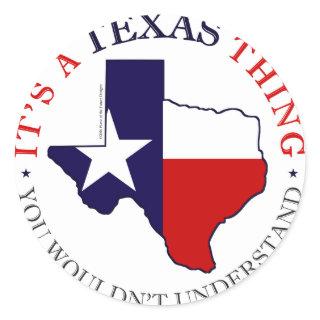 Texas Thing Classic Round Sticker