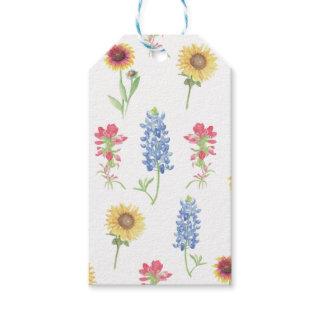 Texas Wildflower Pattern Gift Tags