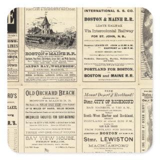 Text Page of Boston and Maine Railroad Square Sticker