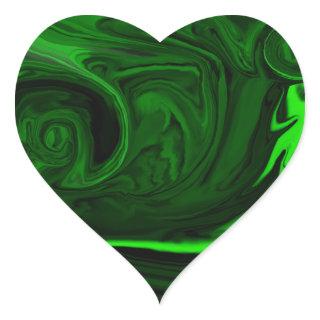 texture green malachite heart sticker