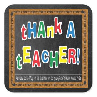 Thank a Teacher Square Sticker