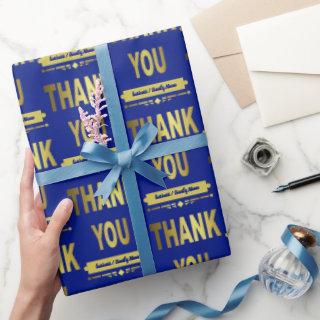 Thank You Appreciation Blue Gold Typography