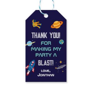 Thank you Astronaut Birthday party Outer Space Gift Tags